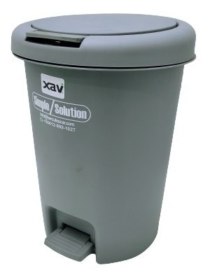 Papelera Tobo Basura Plastico C/tapa 10lts Simple 0983 Xavi