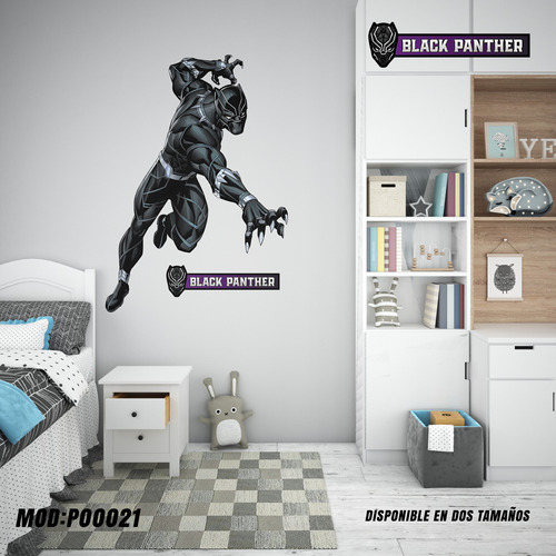 Sticker Pared Black Panther Decoracion 