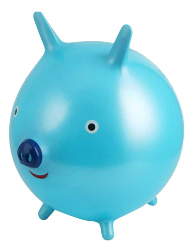 Caricatura Gruesa De Pvc Ride On Bouncy Ball De Color Azul C