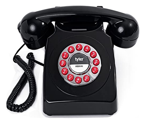 Teléfono De Línea Fija Estilo Retro Tyler, Aspecto De Disco