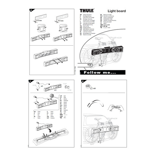 Imagem 3 de 3 de Suporte De Placa Thule Ligth Board 976 - Placa Com Luzes