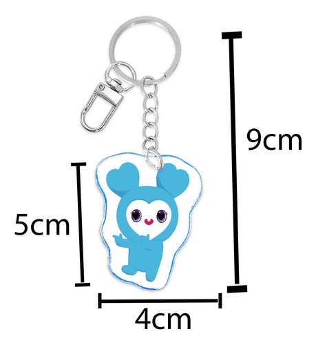 K-pop Lovely Twice Bolsa Cross Suave Color Celeste Con Llavero De Acrilico Moda 2024