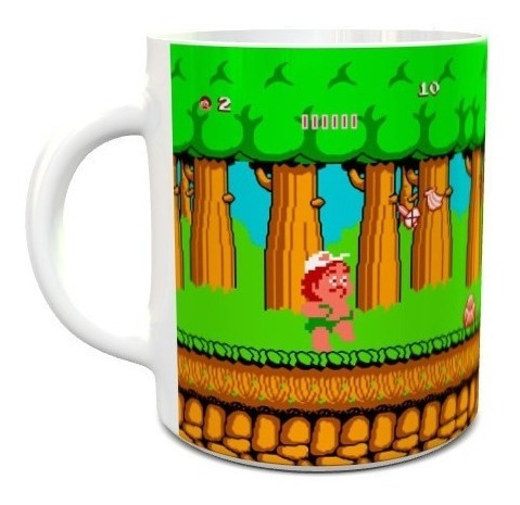 Taza Plastica Sublimada Video Juego Wonder Boy #019