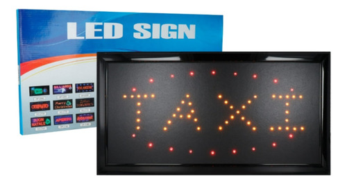 Cartel Led Taxi 48 X 25 Cm Cs 