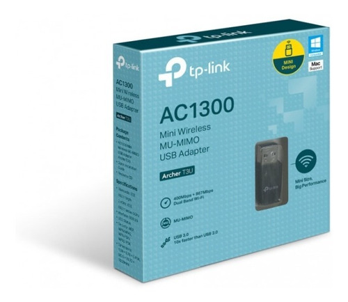 Adaptador Usb Tplink Ac1300mbps Mini Archer T3u