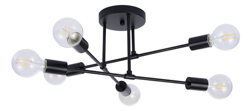 Lámpara Techo Neoglint 6-luz Moderna Chandelier Metal Semi F