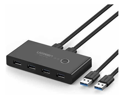 Conmutador Kvm Ugreen Usb 3.0, 4 Puertos, 2 Computados