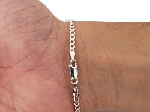 Imagem 5 de 6 de Cordão + Pulseira 3,5 Mm Prata 925 70 Cm Grumet Italiana