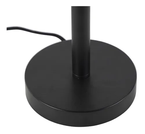 Lámpara De Mesa Con Pantalla E-27 Negro Leonor / Hb Led