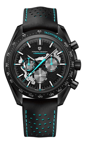 Reloj De Cuarzo Pagani Design Negro Para Hombre