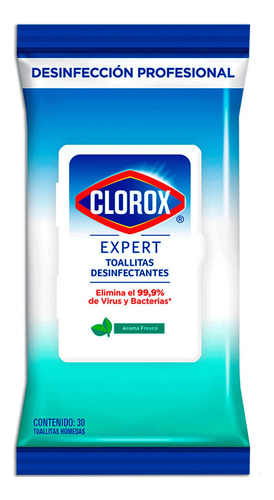 Toallas Desinfectantes Clorox 30 Unidades Repuesto Fresco