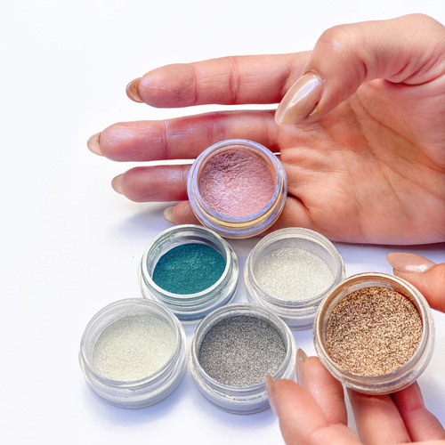 Imagen 5 de 9 de Sombra En Polvo Ultrashine Pigmento Perla Pura Glitter Xúlu Cosméticos Z422