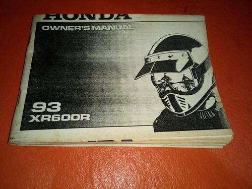 Honda 93 Xr600r Owner's Manual