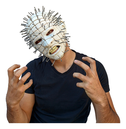 Máscara Látex Trilogía Hellraiser Cenobita Pinhead Terror