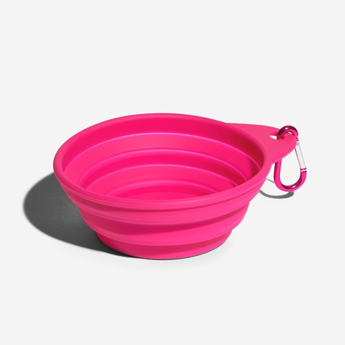 Comedero Zeedog Go Bowl, tamaño G, color rosa