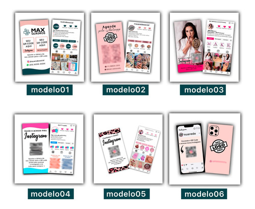 Cartão Visita Feed Instagram Diversos Modelos Personalizados