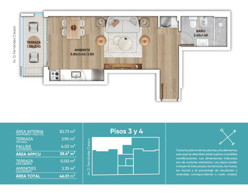 Venta Apartamento Monoambiente Y Terraza. Zona Cordón!