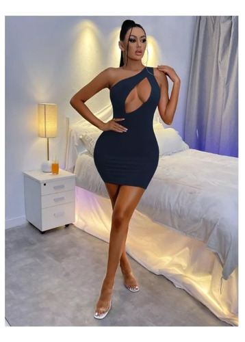 Vestido De Dama Ajustado Con Abertura