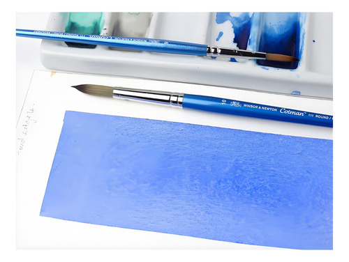 Pincel Sintético Cotman Winsor & Newton Angled 667 1/2 13mm Cerdas Marrom
