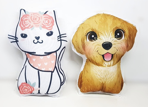 Souvenir 5 Muñequito Forma 20cm Perros Parritos Gatos Gatito