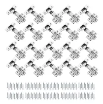 Comprar Pack 20 Bisagras Recta 35mm Para Muebles Puertas Armario De Madera Set Con 120 Tornillos