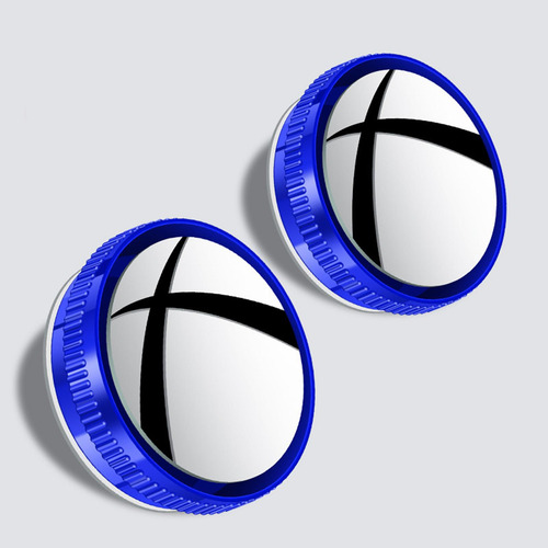 2 Espejo Angular Para Coche, Espejo Retrovisor Convexo Azul