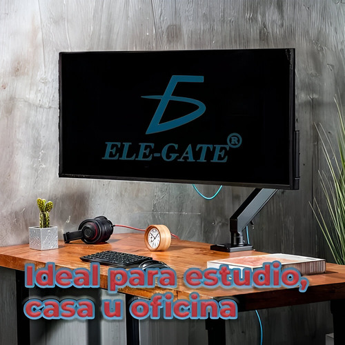 Soporte Brazo Articulado Movil Escritorio Monitor 13 A 30 Color Negro