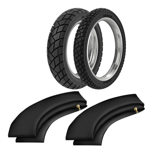 Kit Pneu Cg 125 Titan Ybr 275-18 + 90/90-18 R34 Rinaldi