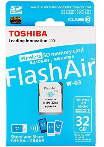 32gb Flashair W-03 Wi-fi Lan Inalámbrica Tarjeta Sd Sdhc Cl1