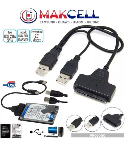 Cable Sata A Usb 2.0 Cable Convertidor A 22 Pines A Usb