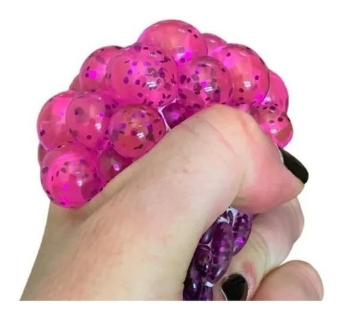 Imagen 5 de 9 de Pelota Squishy Ball Anti Estrés Colores Con Red Playking