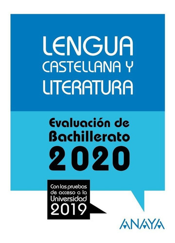 Selectividad Lengua Castellana 2020, De Aa.vv. Editorial Anaya, Tapa Blanda En Español