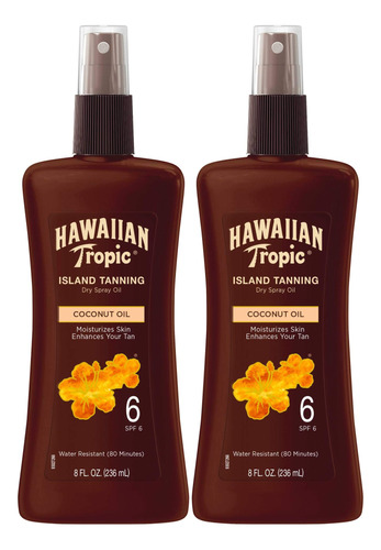 Hawaiian Tropic Aceite De Bronceado Oscuro, Bomba De Pulveri