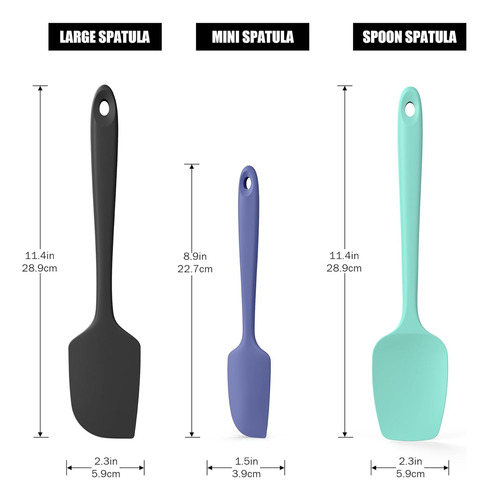 Raspadores De Espátula De Silicona De 3 Piezas600 °f Resiste