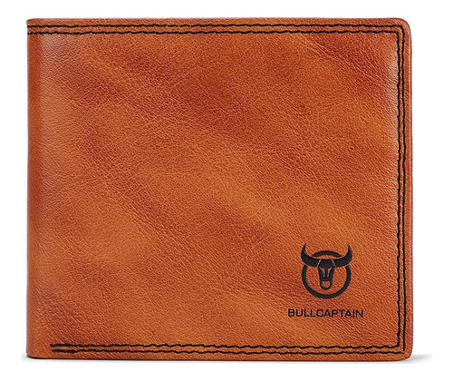 Bullcaptain Monedero Piel Genuina Cartera Hombre De Moda