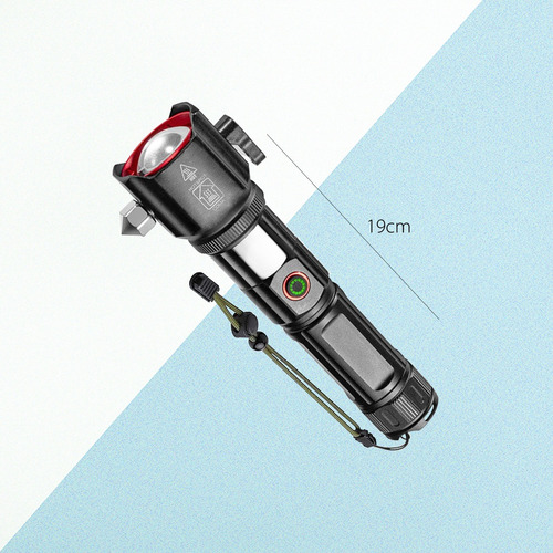 Kit 5 Lanternas Led Potente Tática Quebra Vidro Com Lâmina
