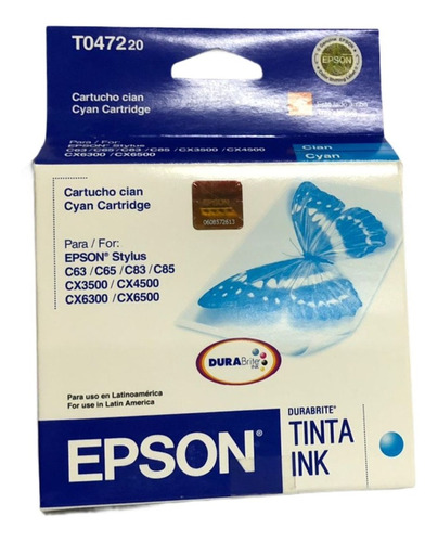 Cartucho Epson T0472 Cian Nuevo Y Facturado