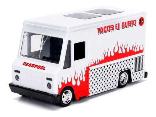 Camión Deadpool Taco Truck Blanco Coleccion Escala 1:32
