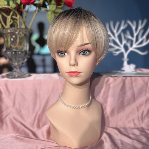 Cabeza De Maniquí De Práctica Con Maquillaje, Resistente,