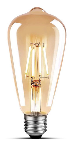 Lampara Pera Led Vintage 5w E27 Filamento Transparente Ambar