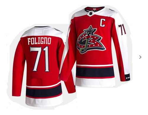 Camiseta N. H. L Columbus Blue Jackets #71 Foligno - X L -