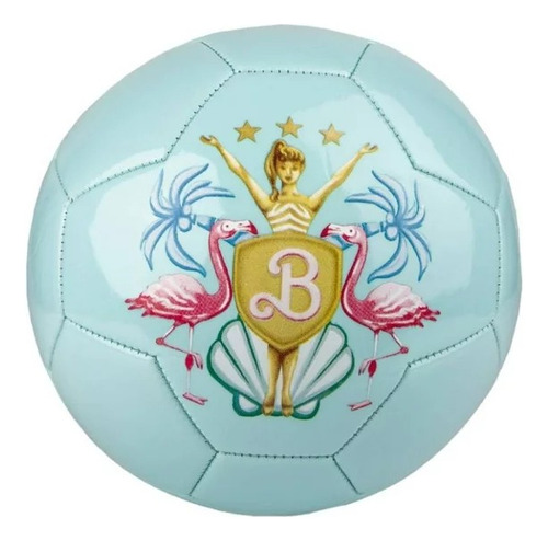 Balón Fútbol N°3 Barbie The Movie Rosa Celeste Original