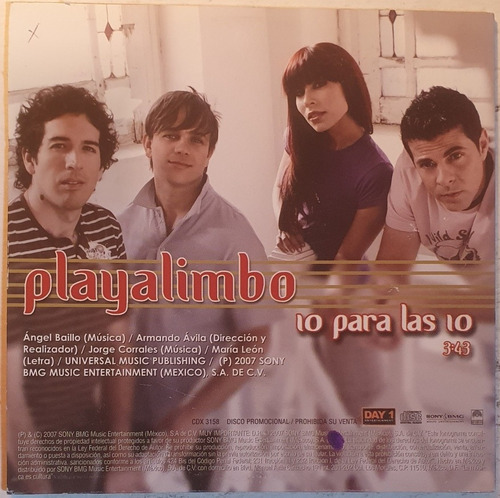 Cd Playa Limbo 10 Para Las 10 + Pambo + Promo