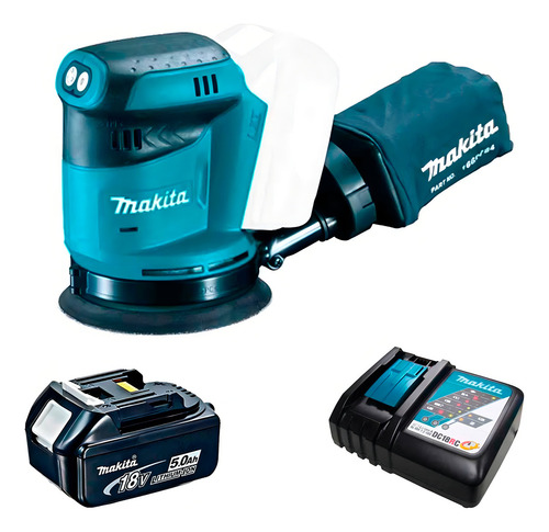 Combo Lixadeira Rot Orbital Bat. 18v Makita Dbo180z Completa