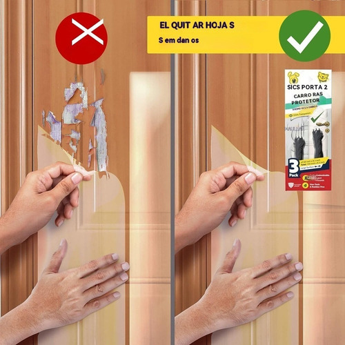 Protetor De Porta Contra Arranhões De Cães , 4 *100cm X 21cm