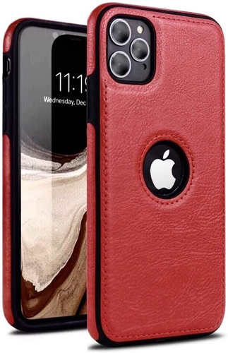 Funda Protector Para iPhone Tipo Piel Leather Case