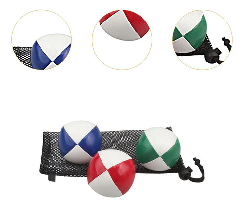 Pelota Para Lanzar 3 Piezas Con Bolsa De Malla, Color A Jueg