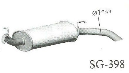 Silenciador Trasero P/renault Express Diesel 1.9 ( 96/00 )