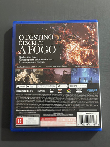Sony Final Fantasy Xvi Ps5 Mídia Física Em Português (Usado)