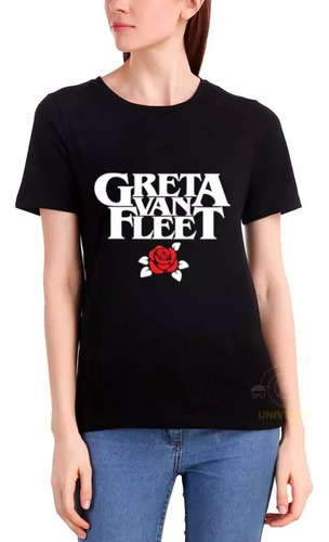 Camiseta Babylook Banda Hard Rock Greta Van Fleet Rosa